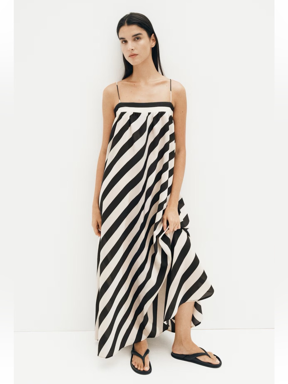 New H&M A-Line Tie-Strap Maxi Dress - Picture 5 of 9